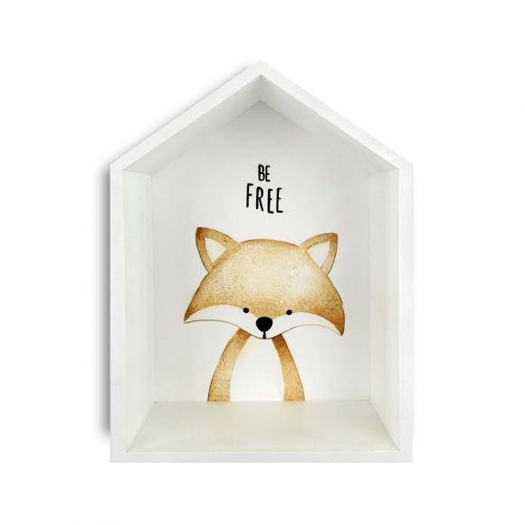 Handmade Wooden Shelf House Fox