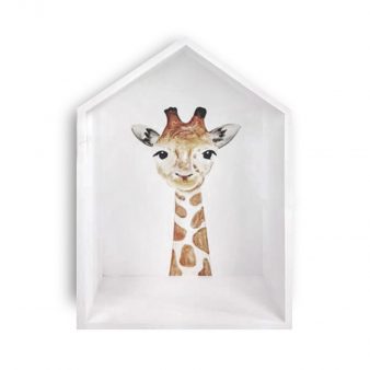 Handmade Wooden Shelf House Giraffe
