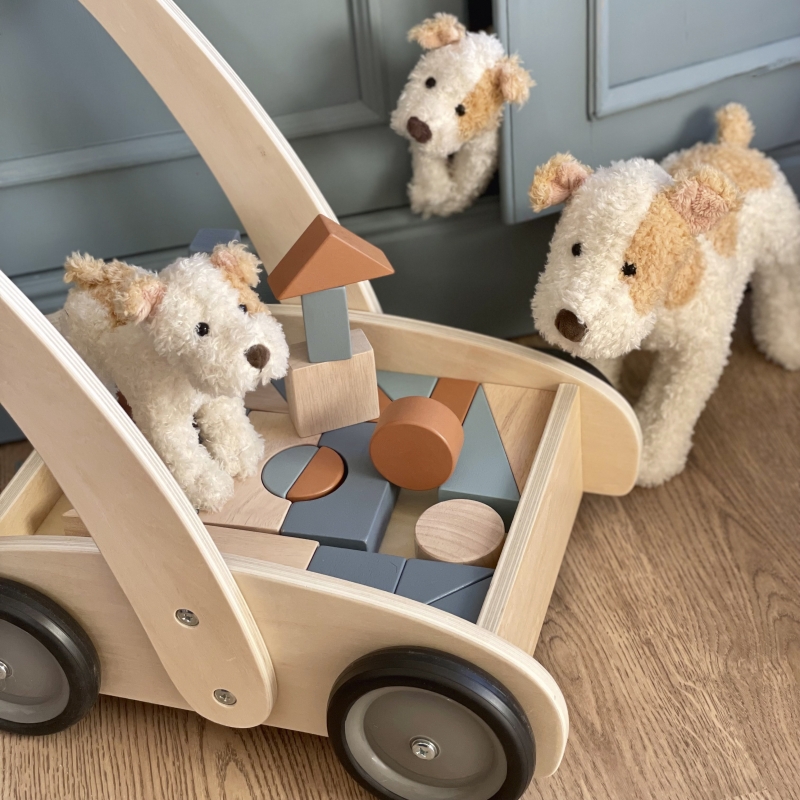 511103, Egmont toys, Ξύλινος Σπρωχτήρας μαζί με ξύλινα τουβλάκια, 38X28X40 - Image 2