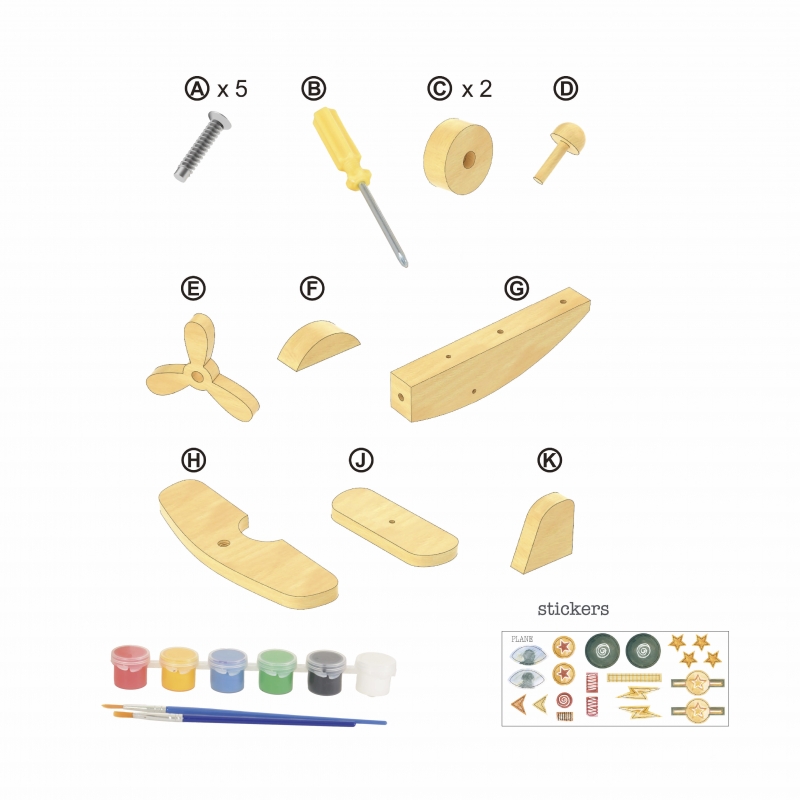 630574, Egmont Toys, DIY ξύλινο αεροπλανάκι - Image 2